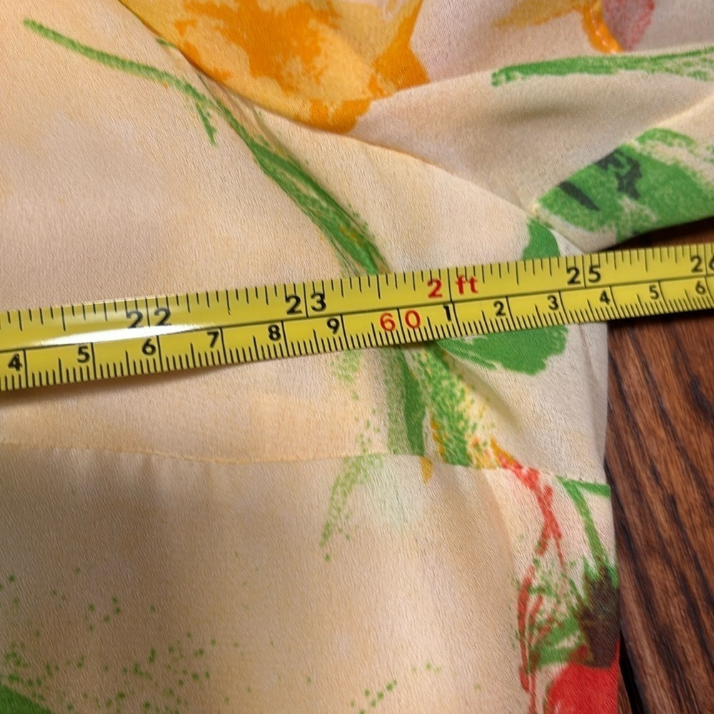 J. Stevens Woman by Carol Escritor Yellow W/Flowers Full Length Dress Size 22 W - Picture 3 of 10